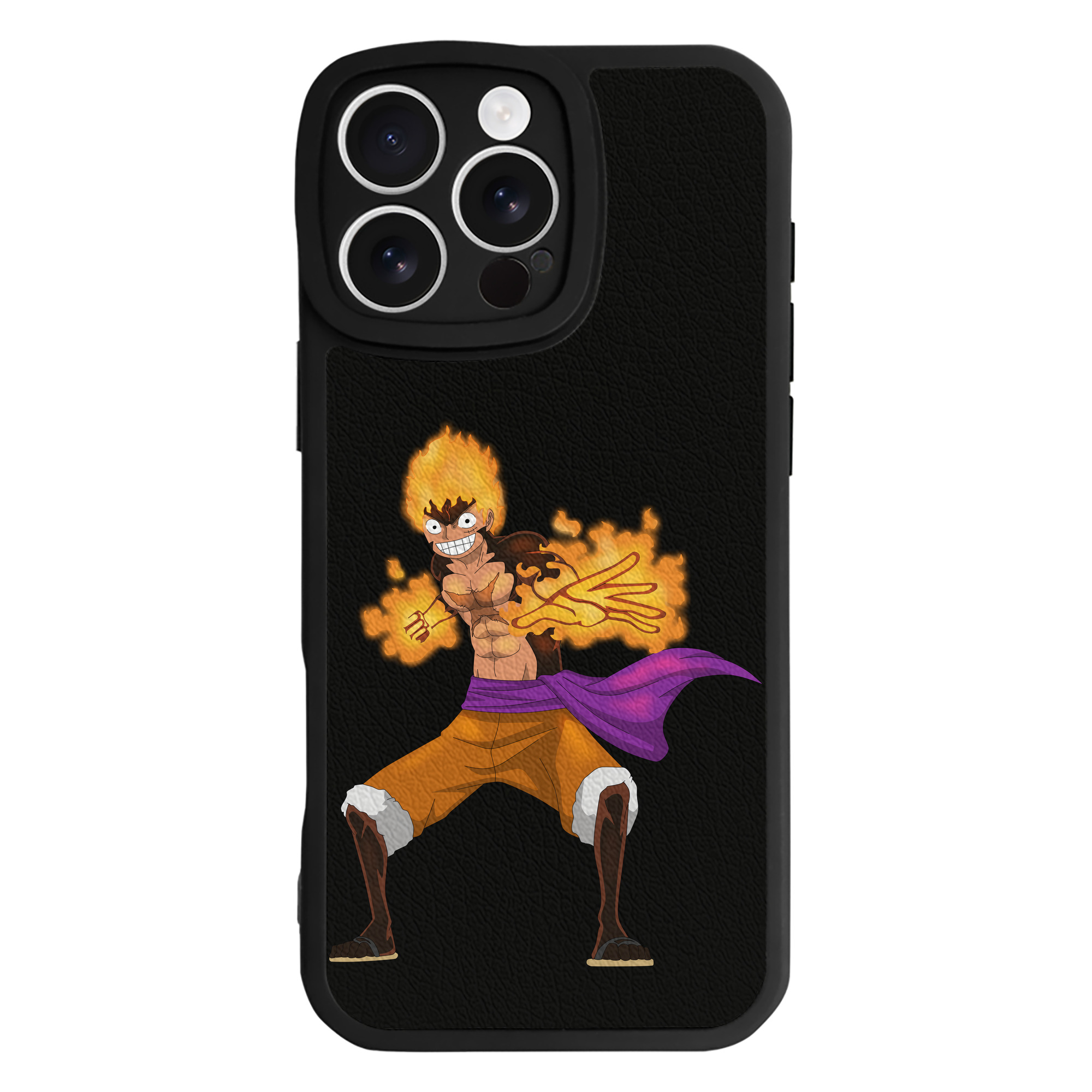 （画像用） ワンピース モンキー・D・ルフィ ONE PIECE Monkey D. Luffy 【iPhone 16シリーズ対応】シリコンスマホケース（レザー調） 材質：シリコン